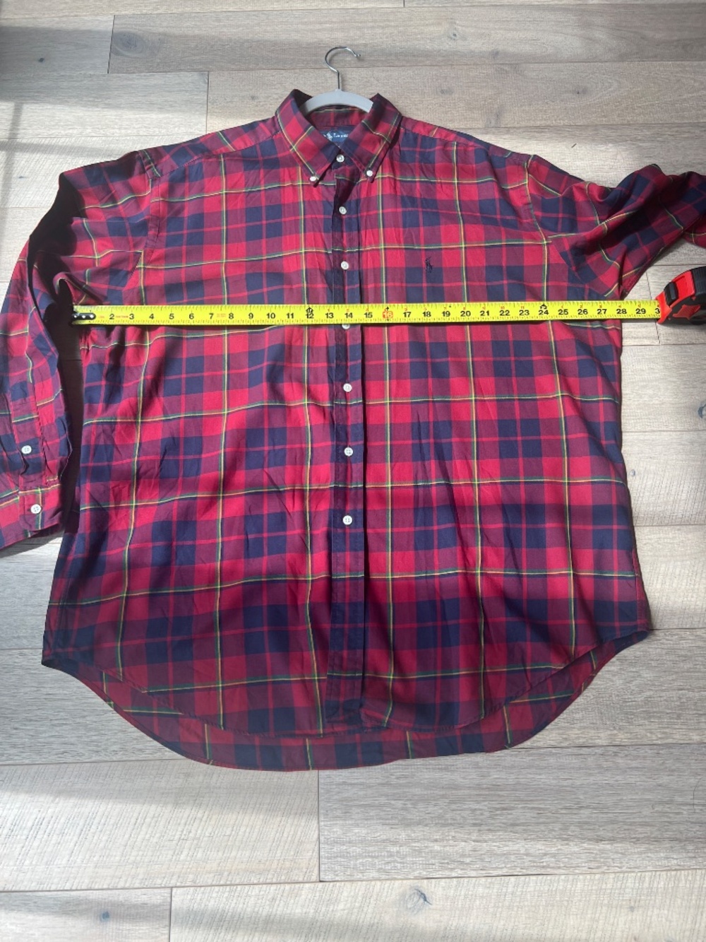 Ralph Lauren Blake Red Plaid Button Down Shirt 100% Cotton XL - Picture 6 of 6